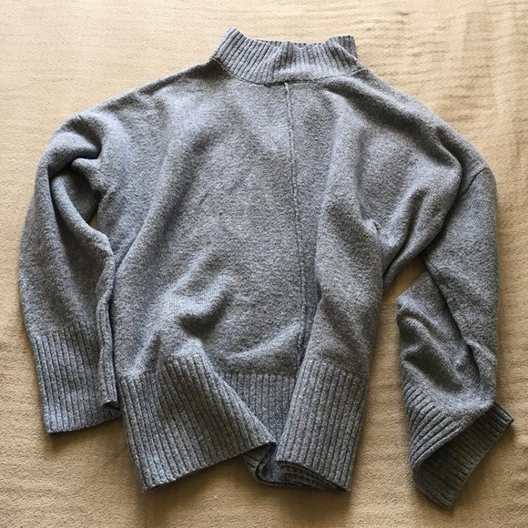 Pink Rose Sweater Blue Pullover High Neck SzXL Pre-Owned - Picture 1 of 10